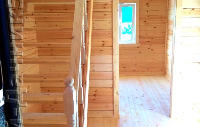 3 Брусовой дом К-6, 6×6, 64,5 м², Московская область , Клинский район, Деревня Вельмогово (2)